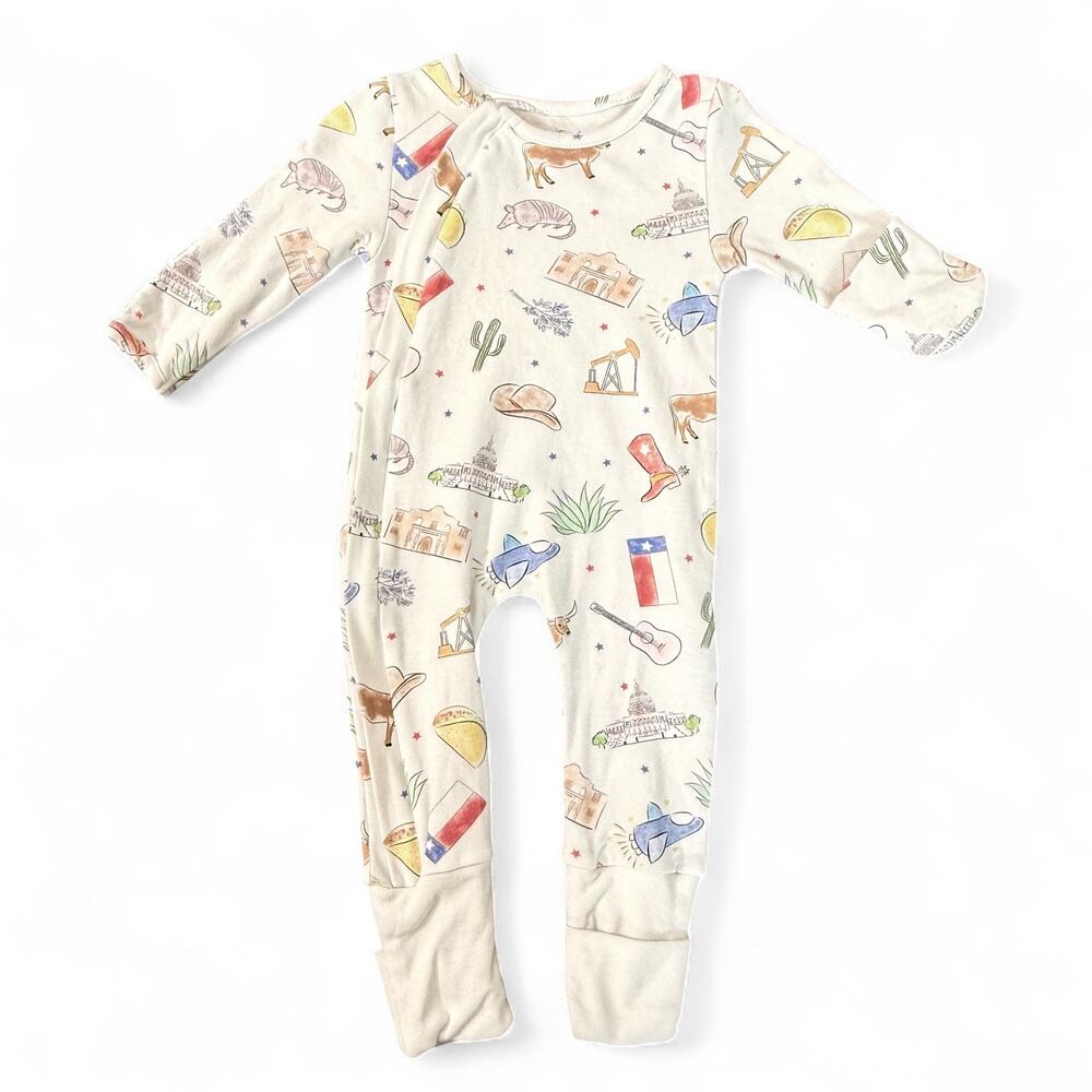 Nola Tawk Texas Kids Unisex Baby Sleeper Organic Cotton Convertible‎ Zipper PJs